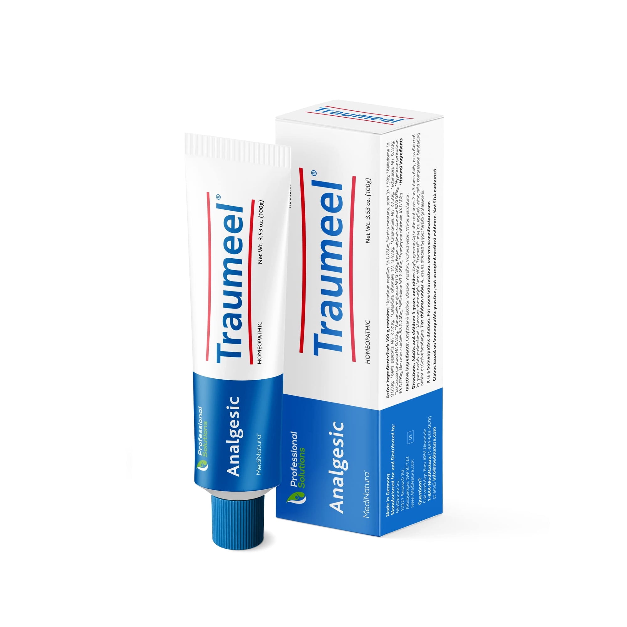 MediNatura Traumeel Ointment Topical Pain Relief - Arthritis Injury or Exercise Related Pain & Soreness Arnica + 13 Active Ingredients - 3.53 oz