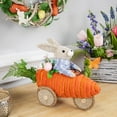 thumbnail image 2 of Northlight Boy Bunny with Carrot Car Easter Decoration - 13", 2 of 6