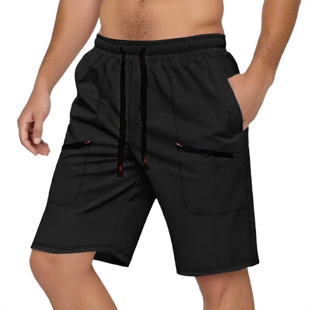 Mono tejido de moda para hombre para primavera-verano. Pantalones cortos transpirables: cintura elástica, tejido ripstop, varias tallas para actividades al aire libre, senderismo y playa (S-XXXL).