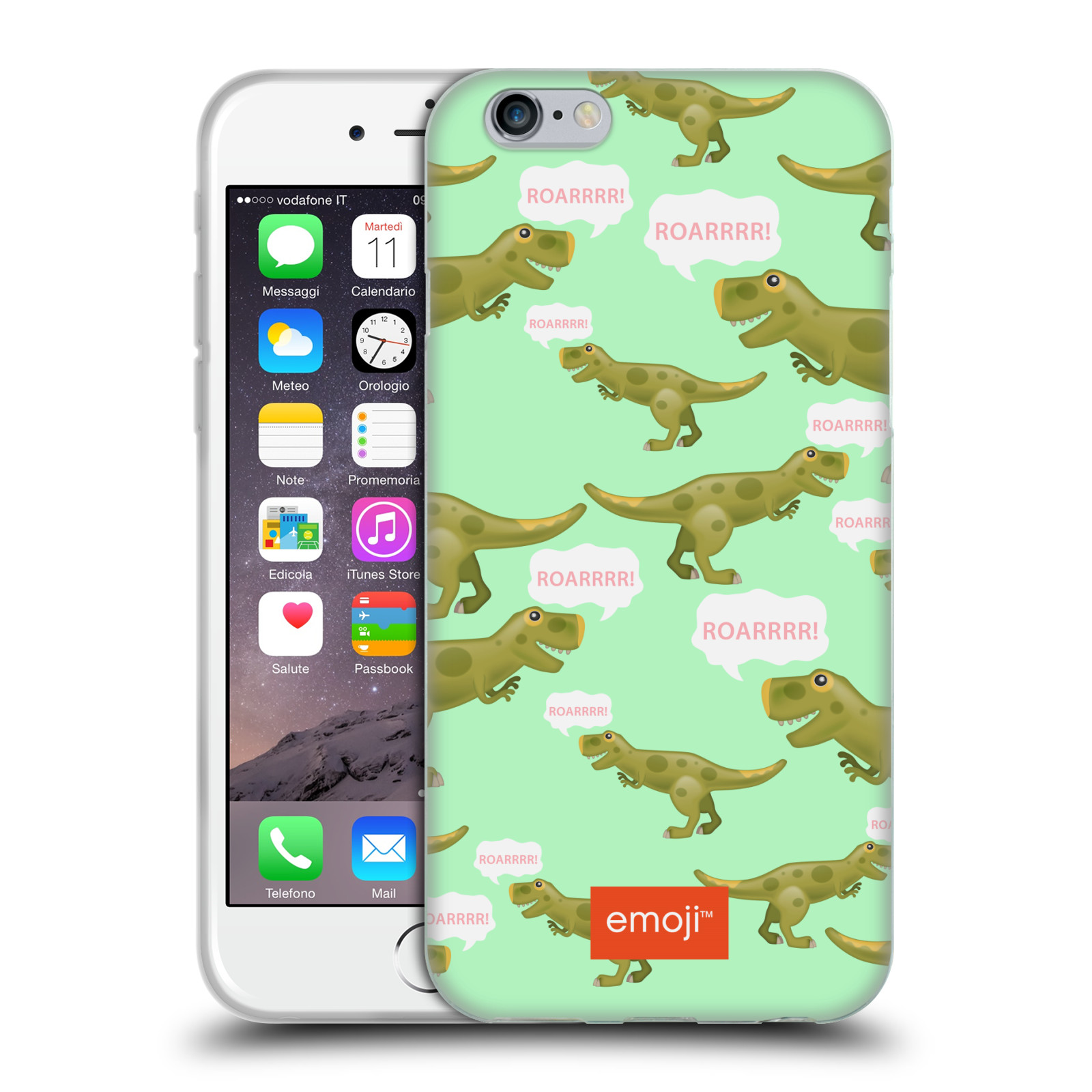 OFFICIAL EMOJI DINOSAURS SOFT GEL CASE FOR APPLE IPHONE PHONES