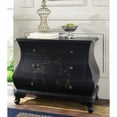 thumbnail image 4 of Accentrics Home Hand Painted Wooden 3 Drawer Bombay Storage Chest Dresser, Black, 4 of 4