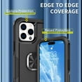 thumbnail image 5 of SaniMore for iPhone 15 Pro 6.1" Magnetic Case, Rugged PC & TPU Bumpers with Car Mount & Ring Kickstand Heavy Duty Full Body Protective Case for 15 Pro Women Men, Black, 5 of 11