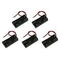 thumbnail image 1 of 5X Black Plastic Battery Case Holder Wire 2 X 1.5V AAA, 1 of 2