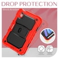 thumbnail image 6 of Dteck Built-in Screen Protector Case for iPad Mini 7 (A17 Pro) 2024/ iPad Mini 6th Gen 8.3-inch,Shockproof Silicone+PC Case Kickstand Cover with Shoulder Strap for iPad Mini 7/Mini 6,Red, 6 of 7