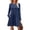Navy, variant on WIHOLL Long Sleeve Dresses for Women Fall Midi Dresses Elegant Casual Crew Neck Empire Waist Tunic Dress with Pockets
