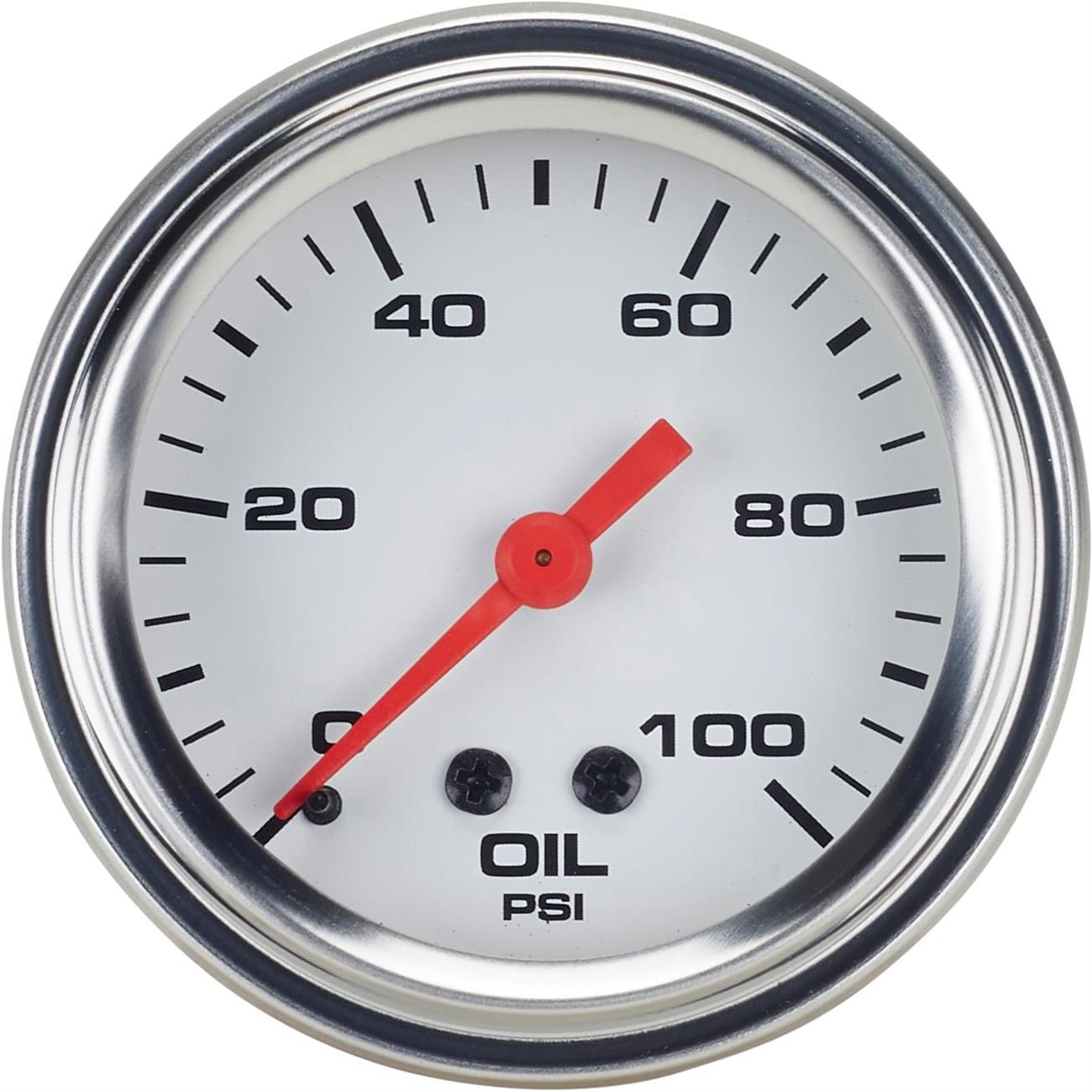 Mechanical Oil Pressure Gauge, 2-1/16 Inch, White - Walmart.com