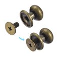 thumbnail image 4 of 9mm Ball Head Stud Rivets Screw Back, 50Pack Round Head Button Nipple Rivet, Bronze Tone, 4 of 6