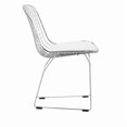 thumbnail image 4 of Dining Chair, Metal Frame, White  upholstered Seat, 4 of 4