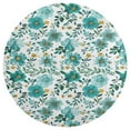 thumbnail image 3 of Floral Colorful Flower Floral Medallion Round Rug - Small Round Area Rug, Soft Non-Slip Machine Washable Bedroom Mat Indoor Accent Entry Carpet for Office Desk Dorm Hallway, 3 of 6