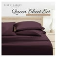 thumbnail image 4 of Double-Brushed Microfiber Queen Sheet Set 4 Piece – Oeko-TEX Certified Ultra Soft & Wrinkle-Free - 16" Deep Pocket Sheets - Easy Care Queen Size - Purple, 4 of 9