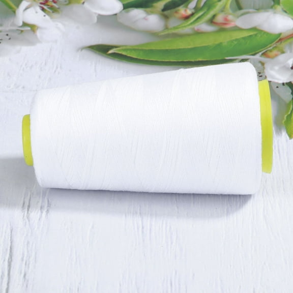 FRCOLOR 3000 Yards Polyester Sewing Thread Upholstery Quilters White