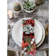 thumbnail image 2 of Cardinal Bird Cloth Napkins Set of 4 Reusable Dinner Napkins, Poinsettia Pine Cones Berry Flowers Red Plaid Cocktail Napkin Washable Table Napkins for Wedding/Holiday Party/Baby Shower 20"x20", 2 of 7