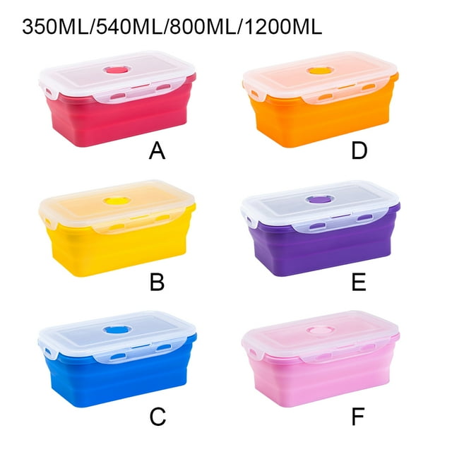Baohd Silica Gel Convenient And Stylish Solution For Quick Lunch Break With Multiple Colors And Specifications To Choose pink 800ml 1Set