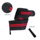 thumbnail image 3 of Muñequeras de entrenamiento para levantamiento de pesas para soporte de muñeca, envoltura de entrenamiento de culturismo para hombres y mujeres (negro, rojo oscuro), 3 of 5