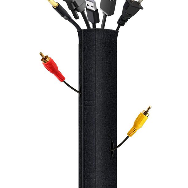 FAGINEY Cable Management Sleeve 122 Fully Adjustable Cord Organizer