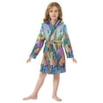 thumbnail image 6 of FORMRS Kids Bathrobe Unisex Hooded Robe Toddler Pajamas Sleepwear, Size 7-9T, Art Plants, 6 of 7