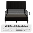 thumbnail image 5 of 4 EVER WINNER Twin Size Bed Frame, Upholstered Platform Bed Frame with Headboard, Black Twin Bed Frame, No Box Spring Needed, Black, 5 of 7