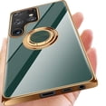 thumbnail image 5 of Compatible with Samsung Galaxy S22 Ultra Case with Ring Stand Slim Thin TPU Silicone Shockproof Anti-Yellowing Protective Phone Case For Samsung Galaxy S22 Ultra 2022 Support Magnetic Car Mount,Green, 5 of 6