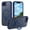 Navy Blue, variant on CASEFIV for iPhone 16e Case,with Magnetic Invisible Stand [Military Drop Protection] [Compatible with MagSafe] Shockproof Slim Translucent Anti-Slip,Light Purple