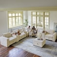 thumbnail image 4 of Modern Modular Sectional Sofa with 2 Versatile Consoles 8-Seater Storage Chenille Couch for Living Room Beige, 4 of 9