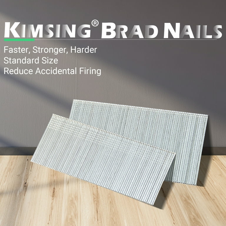 Kimsing 18 Gauge 1 2 inch Leg Galvanized Brad Nails Finish Nails For Brad Nailer 5 000 PCS BOX