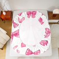 thumbnail image 5 of Manfei Cartoon Bow Tie Queen Sheet Sets,Cute 3D Loves Flat Sheet,Girl Pink White Queen Fitted Sheet For Teens,Luxury Bedroom Decor,4pcs, 5 of 7