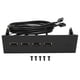 thumbnail image 2 of Panel Frontal de la Unidad Óptica, panel frontal del cubo USB2.0 5.25 Pulgadas 19 Pin 4 Puertos Sobre Protección REAL PARA UNA CAJA DE COMPUTADORA DE PC DE 5.25 PULGADAS, 2 of 7