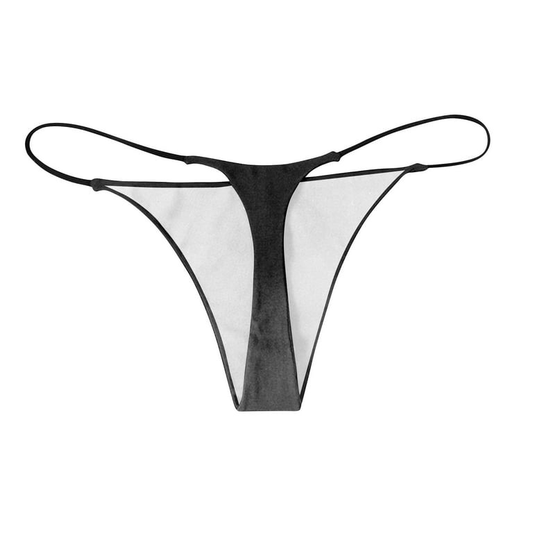 Sksloeg Plus Size Thongs Panties No Show Thong Seamless Underwear