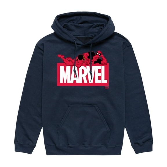 Marvel - Deadpool Marvel Logo - Men's Long Sleeve Fleece Pullover Hoodie