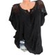 thumbnail image 2 of Gibobby Playera de Verano para Mujer Camiseta manga corta con cuello redondo verano para mujer(Negro,G), 2 of 3