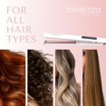 thumbnail image 4 of Bellezza SleekBeauty 1” Digital Flat Iron - Ultra-Slim Design - Precise LED Heat Settings to 450°F - Ceramic Plates - Hair Straightener (White Pink Rose), 4 of 6