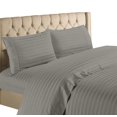 thumbnail image 3 of Home Collection 1200 Thread Count 100% Cotton Egyptian Quality Deep Pocket Stripe Sheet Set (Queen, Grey), 3 of 3
