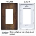 thumbnail image 3 of Yayeee Rocker Switch Wall Plate 3-Gang 6.5"x4.6" Home Decorative Outlet Cover, Wood Grain, 3 of 6