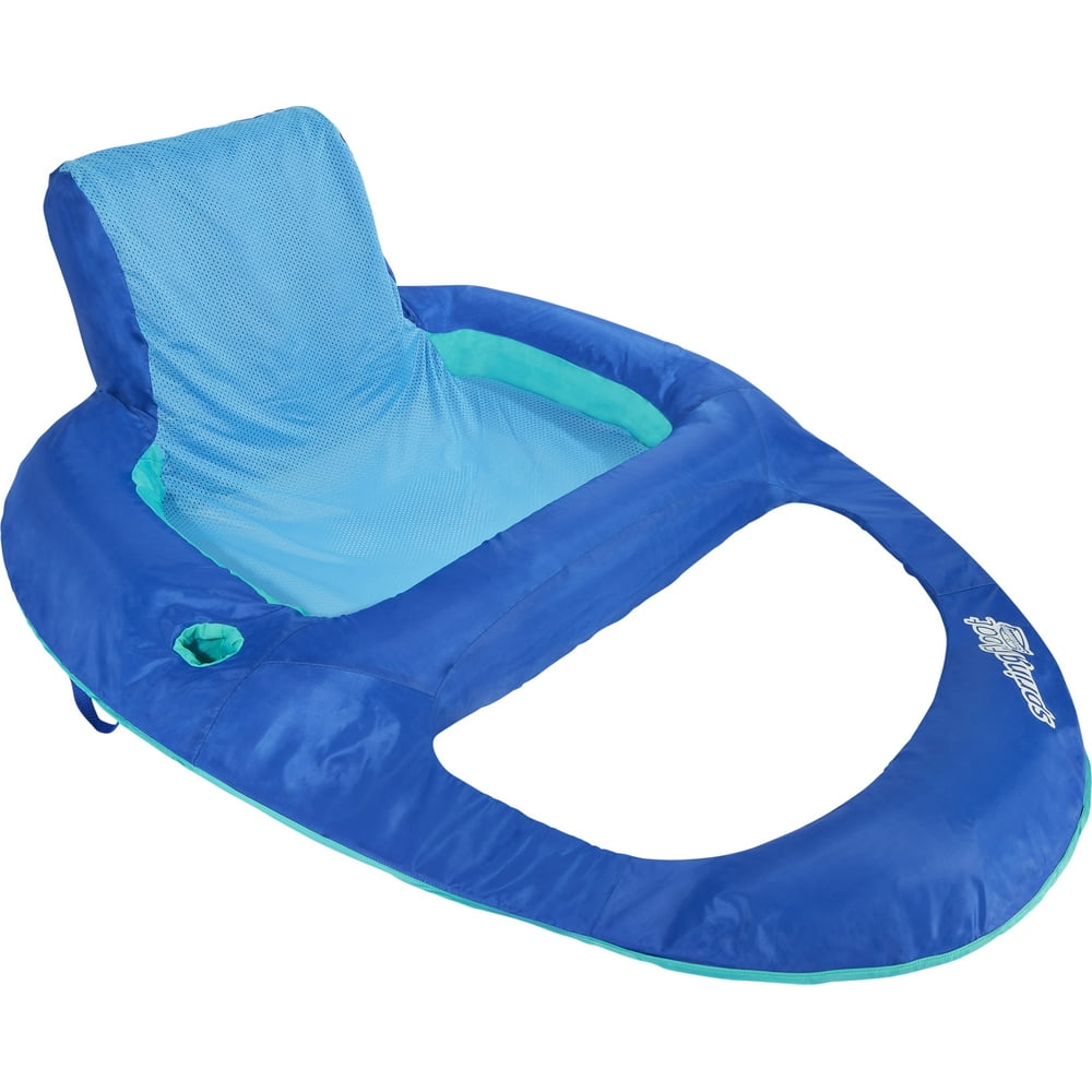 SwimWays Spring Float Recliner XL Inflatable Pool Lounger with Hyper-Flate Valve - Walmart.com