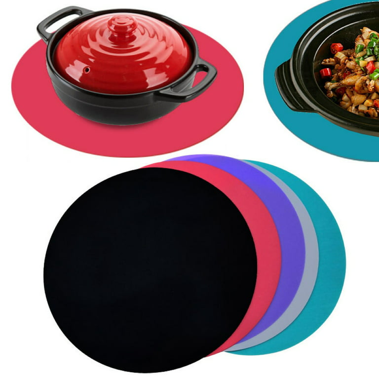 4Pack Silicone Hot Dish Trivets 9''x12'' Heat-Resistant Hot  Pads for Kitchen