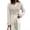 White, variant on Open Knit Long Sleeve Top for Women, Sheer Mesh Crochet Tunic - Asymmetrical Hem Boho Beach Cover Up & Sun Protection Shirt Black