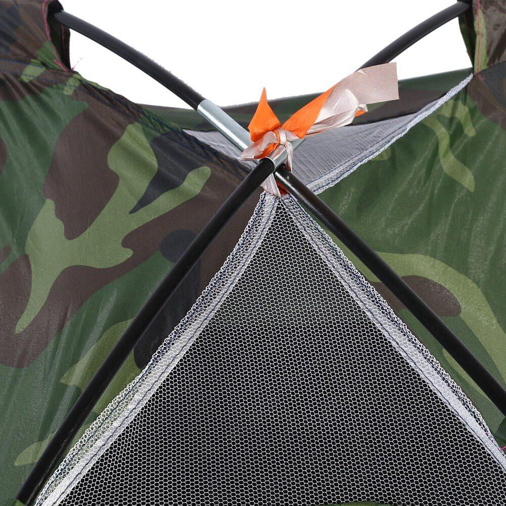 DERCLIVE Camouflage Tent UV Protection Waterproof One Person Tent for Camping Hiking, Lightweight Backpacking Dome Tents, Camouflage Tent