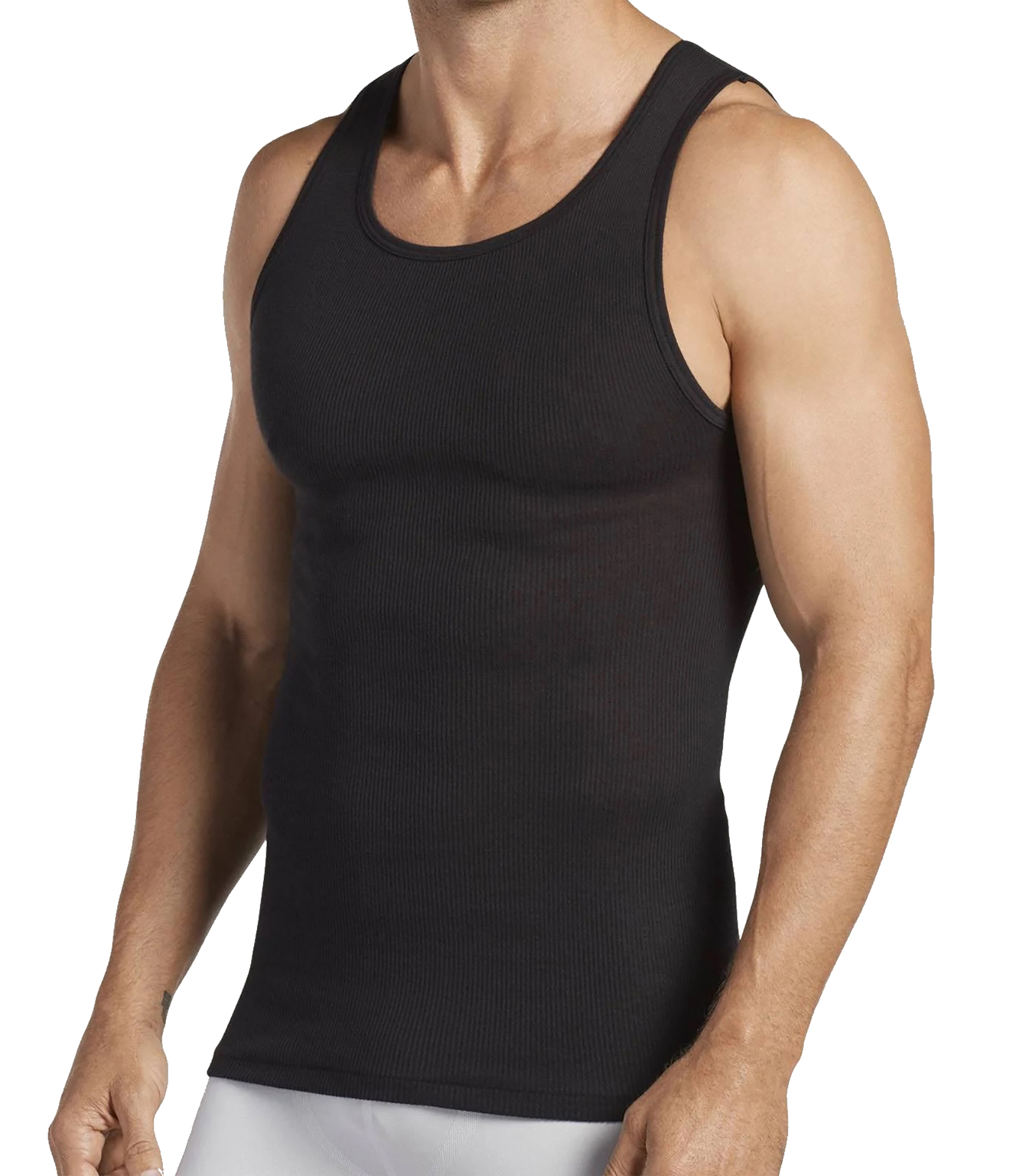 Gelante 6-Pack Cotton Adult Men's Basic Undershirt Tank Top Athletic  Sleeveless Tee 