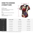 thumbnail image 4 of Women's V Neck T Shirts Casual Short Sleeve Tops Blouse, Playing Poker Cards Casino Retro, 4 of 6