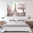 thumbnail image 2 of Designart - Eiffel avec des Fleurs Roses - Tableau Imprimé sur Toile, 2 of 2