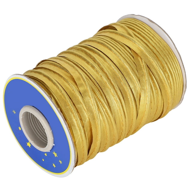 Sewing Braid, Consistent Color Wrinkle Resistance Edging Braid, For Sewing Piping Silver,Gold