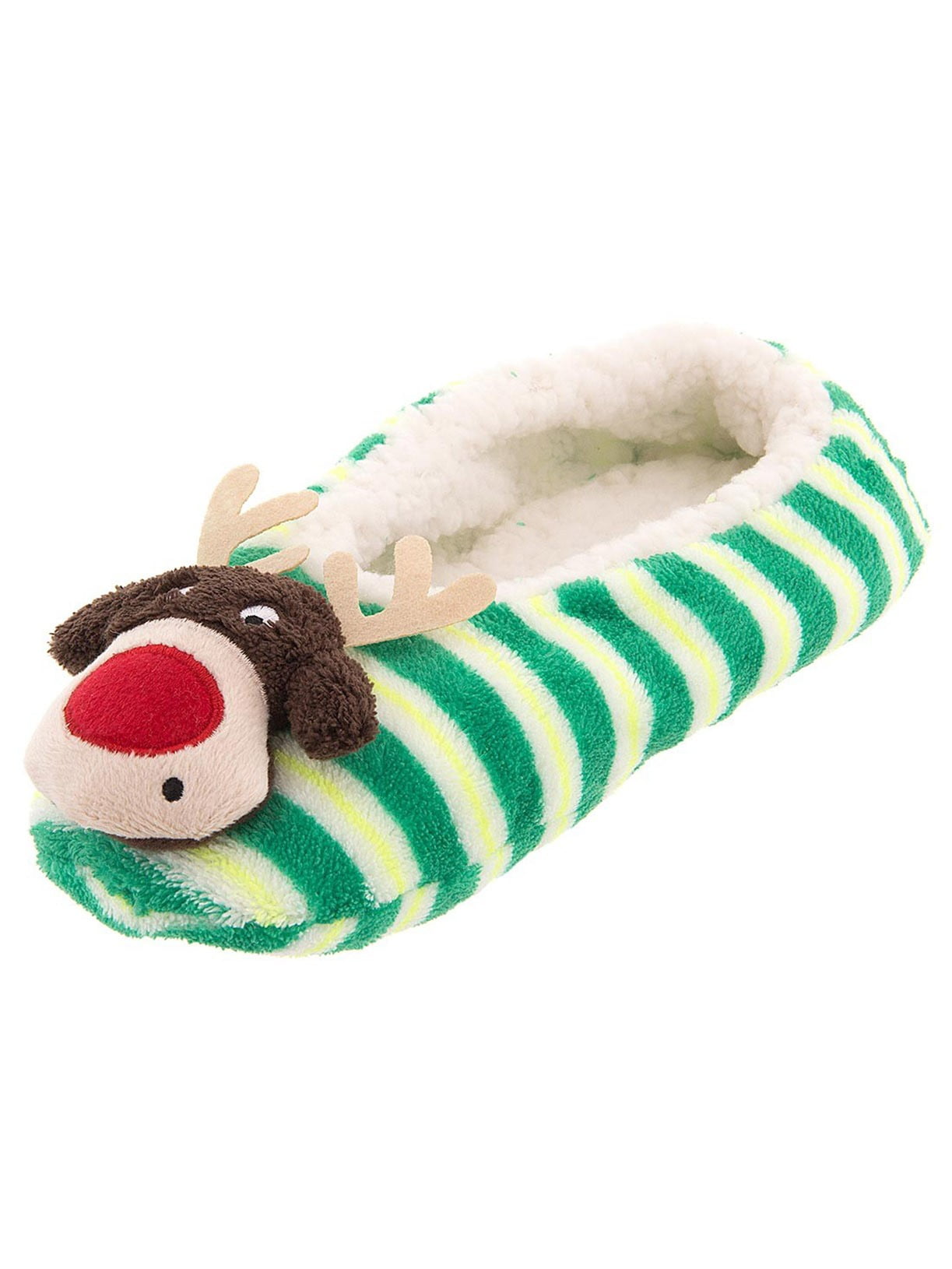 totes Kids Reindeer Anti Slip Slippers