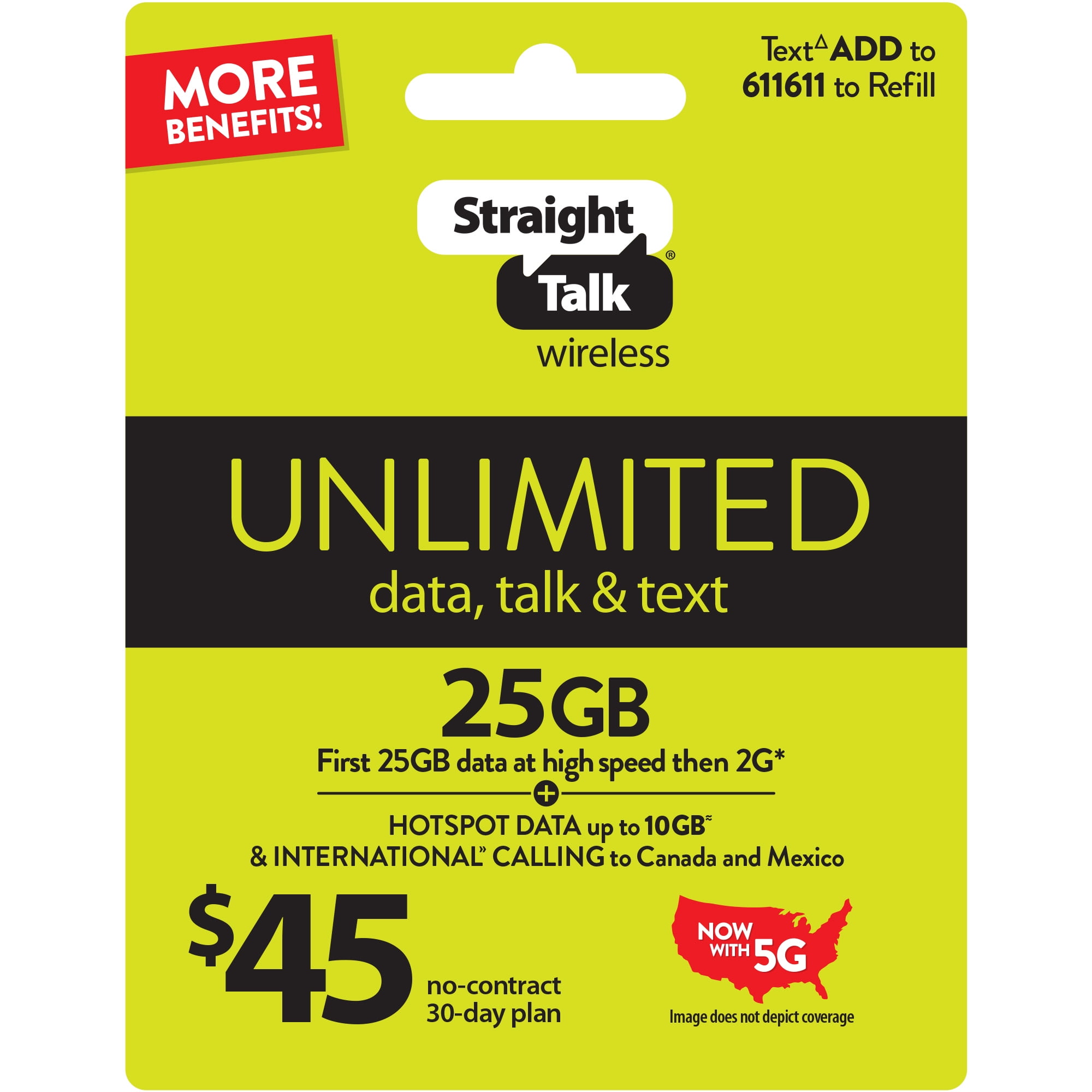 Straight Talk 45 Unlimited 30 Day Plan E Pin Top Up Email Delivery Walmart Com Walmart Com