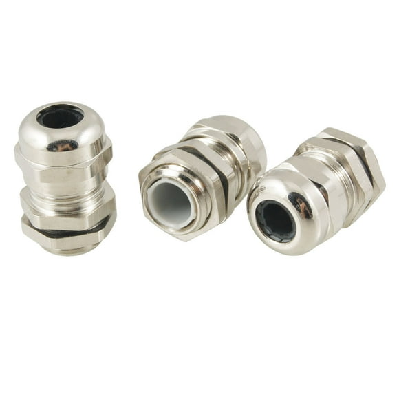 Unique Bargains Stainless Steel M12 3.0-6.5mmm Waterproof Connector Cable Gland 3 Pcs