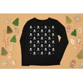 thumbnail image 5 of Old Glory Mens Skull And Crossbones Snowy Ugly Christmas Sweater Long Sleeve T Shirt, 5 of 6