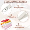 thumbnail image 3 of Uxcell Leather Wristlet Strap, PU Leather Keychain for Women Wallet Clutch Phone Car Key White, 3 of 7