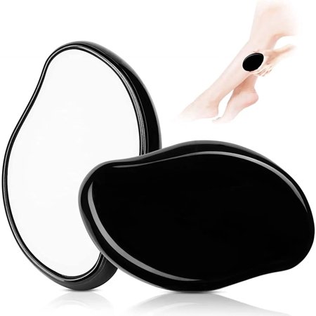 Crystal Hair Eraser Magic Hair Removal Painless Soft Smooth Silky Skin Crystal Hair Remover for Men&Women Arms, Legs, Back and Body, Hairo Razorless Shave Quick & Easy Exfoliation(Black)