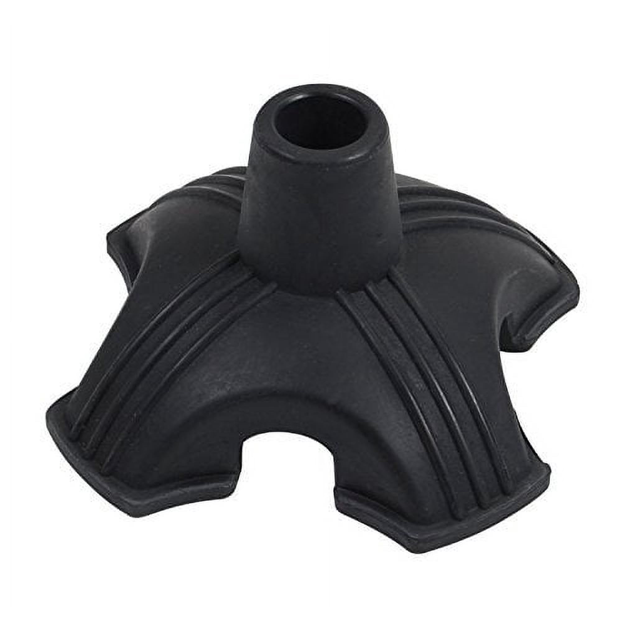 Healthline Trading Quad Cane Tip Replacement – Self-Standing 4-Prong Rubber Walking Cane Base, Non-Slip Support Stabilizer for 3/4" Tubing