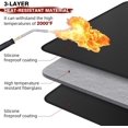 60*42in grill mats for outdoor grill，Large Under Grill Mat for Outdoor Charcoal, Flat Top