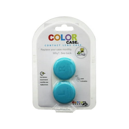 Color case blue screw top contact lens case (Available in a pack of 36)